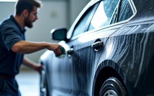 Процес мийки екстер'єру автомобіля